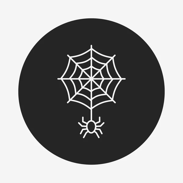 Απόκριες αράχνη γραμμή εικονίδιο — Διανυσματικό Αρχείο