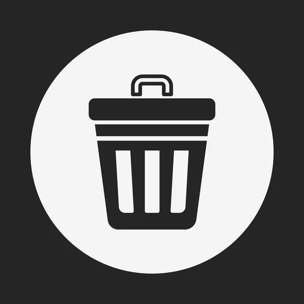 Icono de cubo de basura — Vector de stock