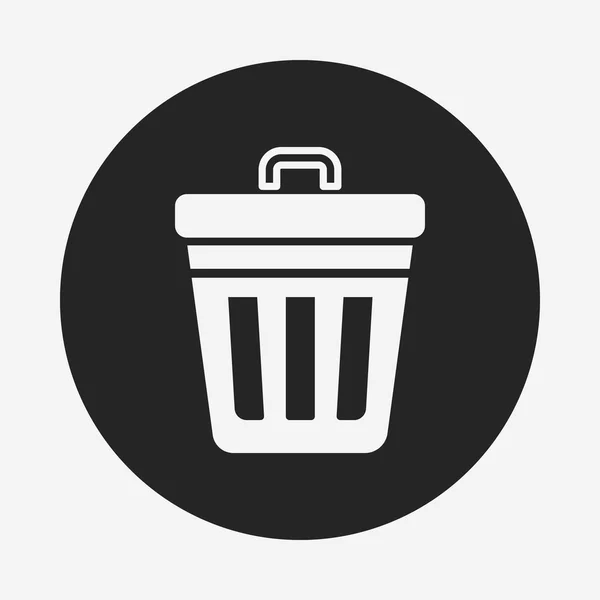 Odpadki puszka metalowa ikona — Wektor stockowy