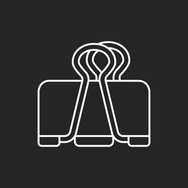 Binder Clip lijn pictogram — Stockvector