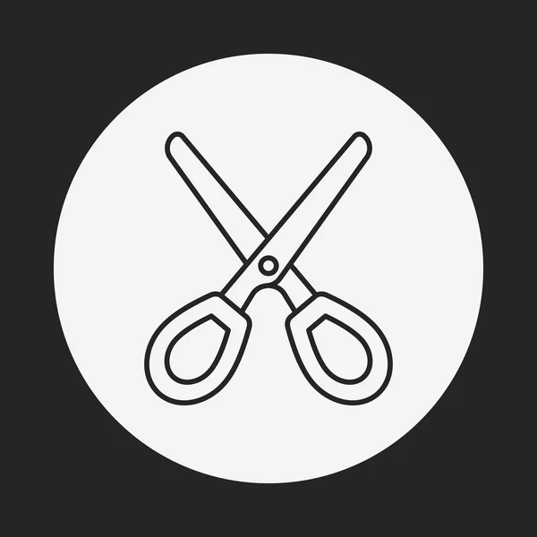 Scissors line icon — Stock Vector