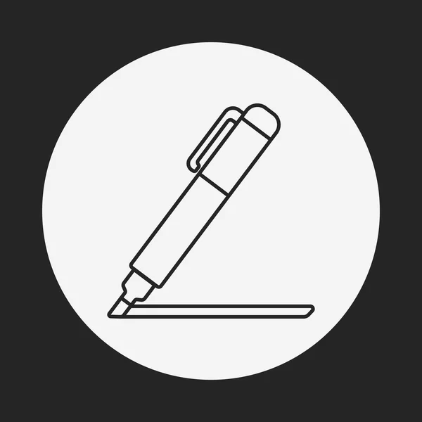 Penna linje ikon — Stock vektor