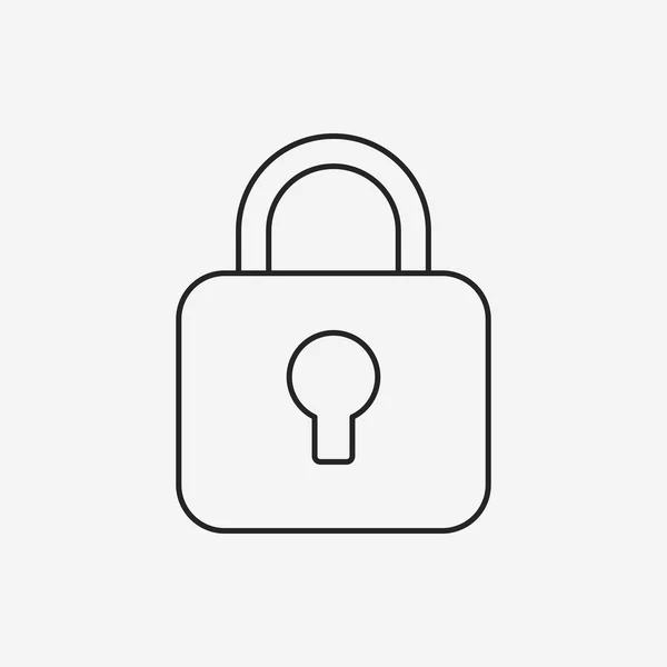 Lock line icon — Stock Vector