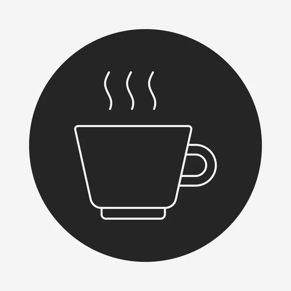 Warme koffie lijn pictogram — Stockvector