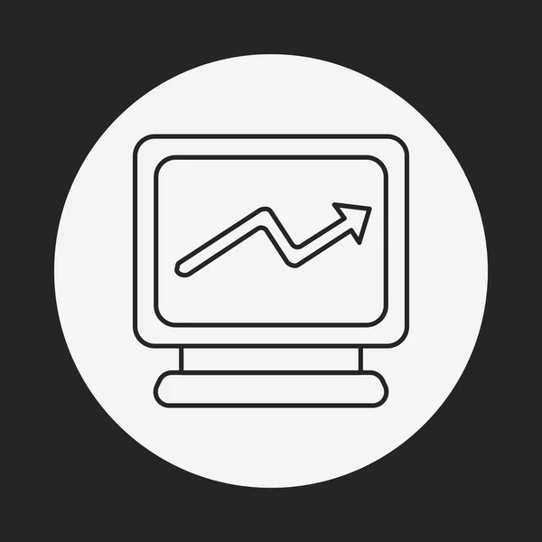 Computer line icon — Stock Vector