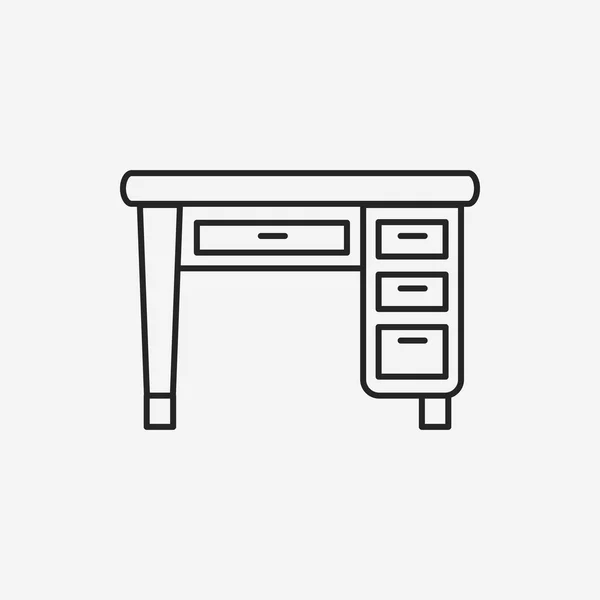 Bureau lijn pictogram — Stockvector