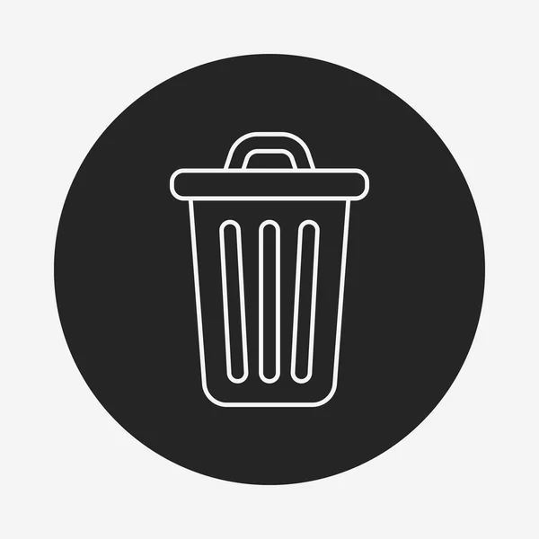 Basura puede línea icono — Vector de stock