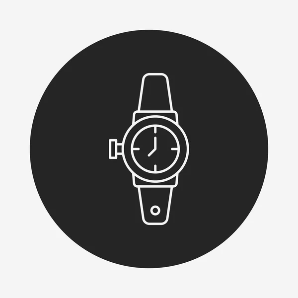 Icono de línea de reloj — Vector de stock