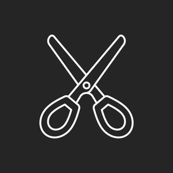 Иконка линии ножниц — стоковый вектор
