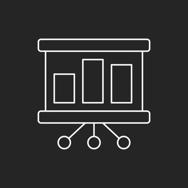 Diagram Linje Ikon — Stock vektor