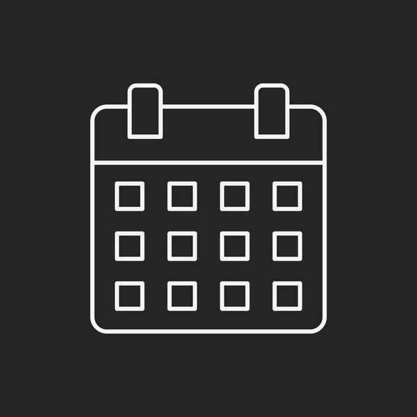 Lijn kalenderpictogram — Stockvector