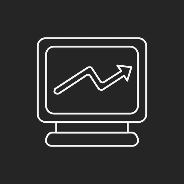 Ikonen för datorlinjen — Stock vektor