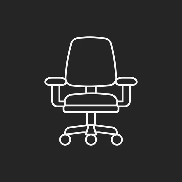 Línea de silla icono — Archivo Imágenes Vectoriales