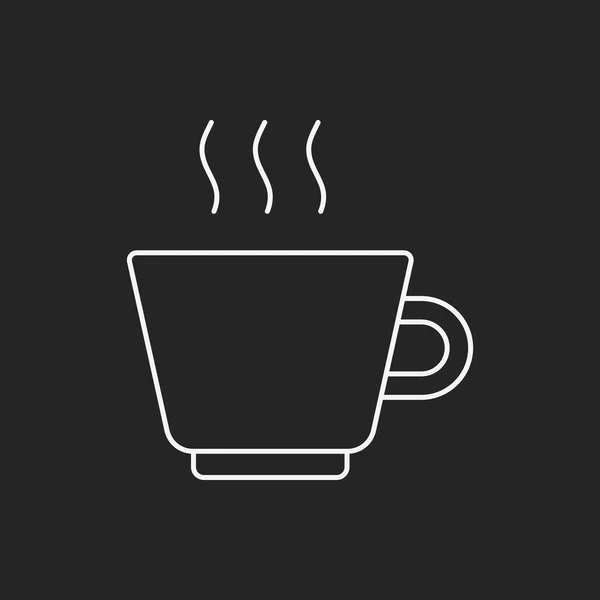 Línea de café caliente icono — Vector de stock