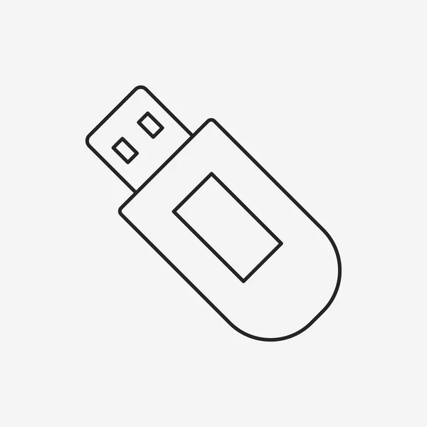 Icône de ligne USB — Image vectorielle