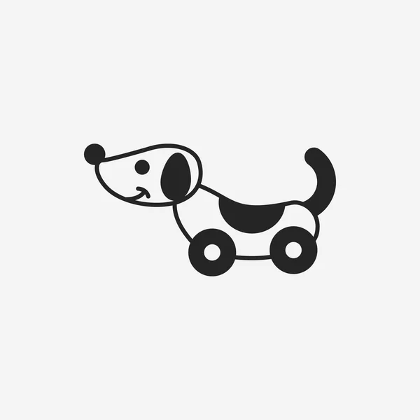 Speelgoed hond pictogram — Stockvector