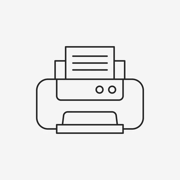 Icono de línea de impresora — Vector de stock