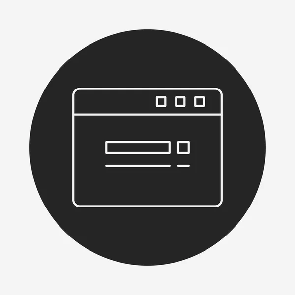 Icono de línea de página web — Vector de stock