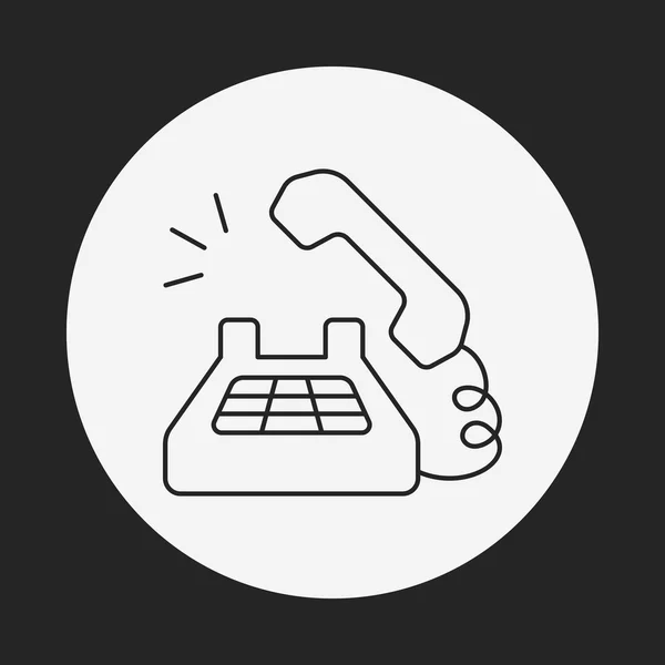 Icono de línea telefónica — Archivo Imágenes Vectoriales