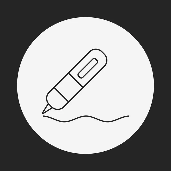 ไอคอนบรรทัดปากกา — ภาพเวกเตอร์สต็อก