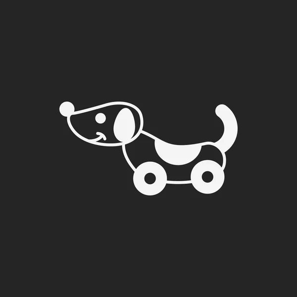 Juguete perro icono — Vector de stock