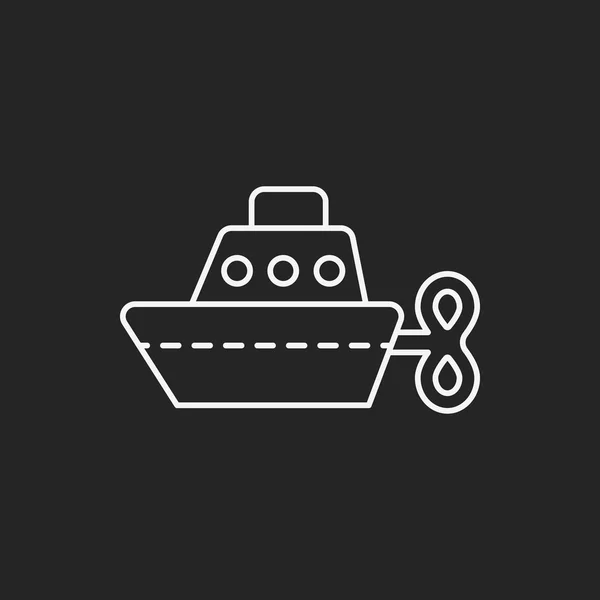 Іграшка човен значок — стоковий вектор