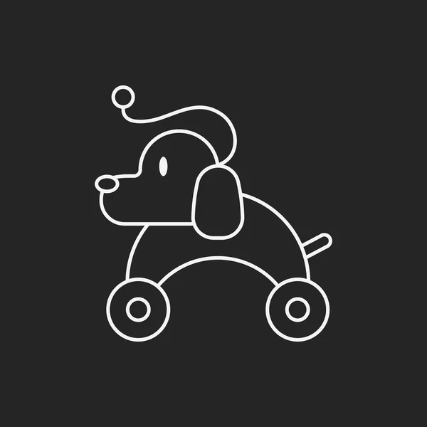 Hračka pes ikona — Stockový vektor