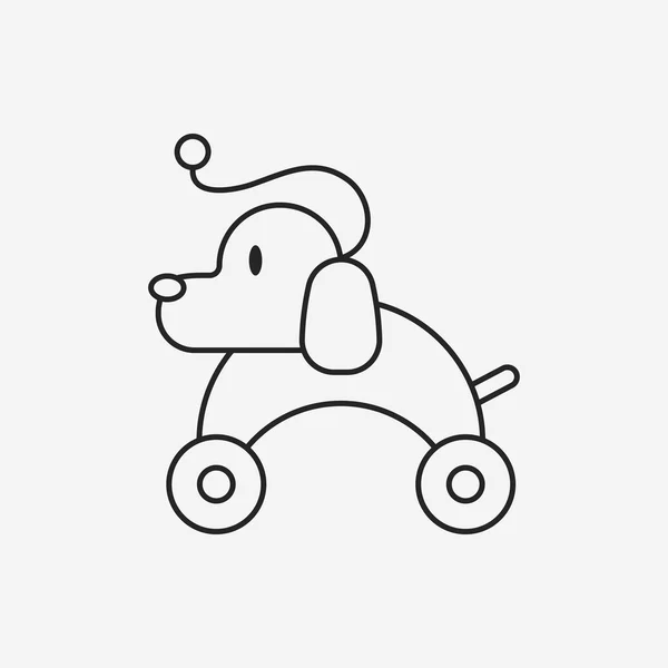 Icône de chien jouet — Image vectorielle