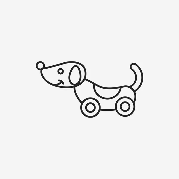 Icône de chien jouet — Image vectorielle