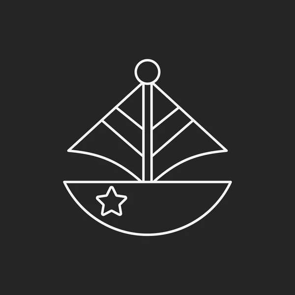 Zabawka łódź ikona — Wektor stockowy