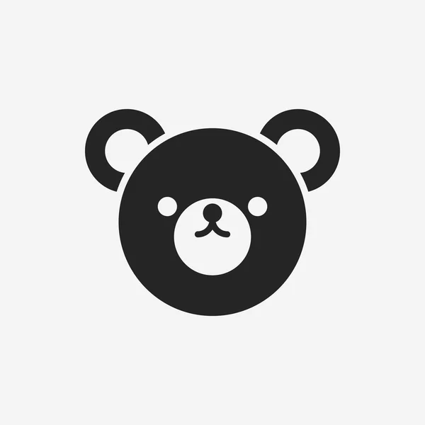 おもちゃクマの人形アイコン — ストックベクタ