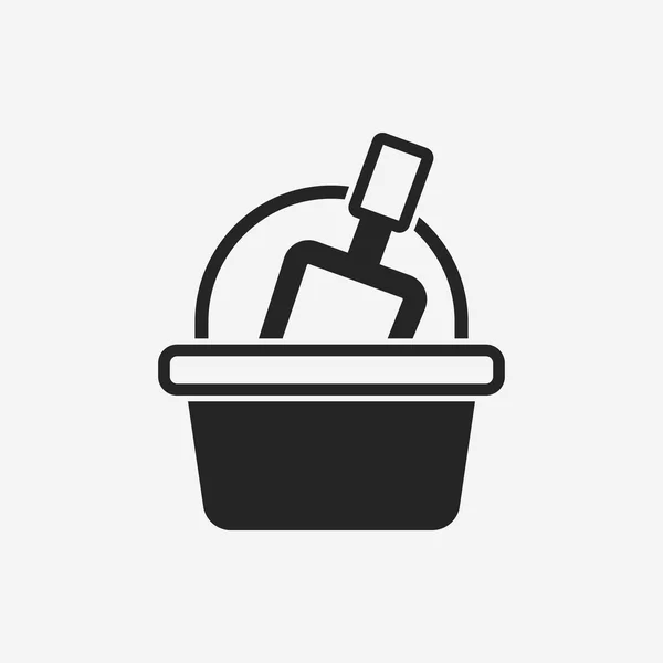 Toy sand bucket icon — Stock Vector