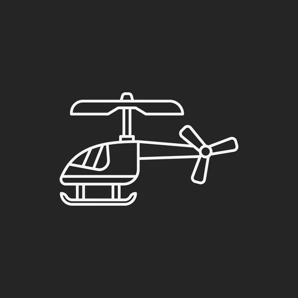 Leksak helikopter ikonen — Stock vektor