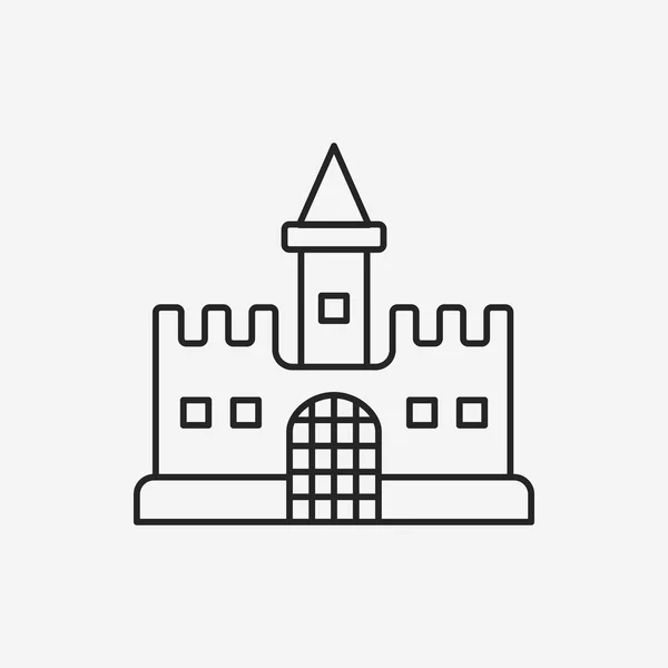 Speelgoed kasteel pictogram — Stockvector