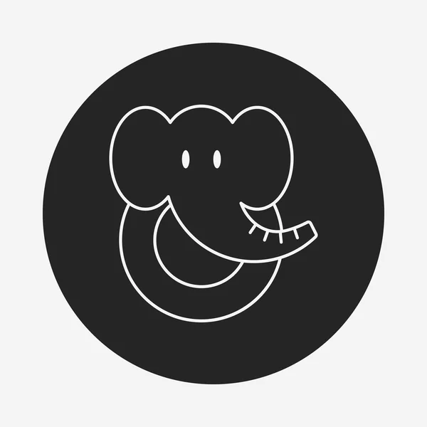 Speelgoed olifant pictogram — Stockvector