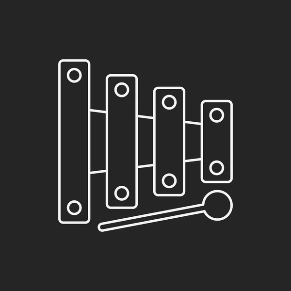 Speelgoed muziekinstrument pictogram — Stockvector
