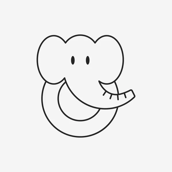 Speelgoed olifant pictogram — Stockvector