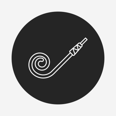 doğum günü partisi boynuz satırı simgesi