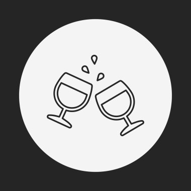 doğum günü içki satırı simgesi