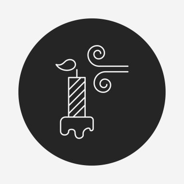 Doğum günü mum satırı simgesi