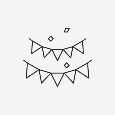 doğum günü şerit satırı simgesi