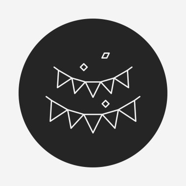 doğum günü şerit satırı simgesi