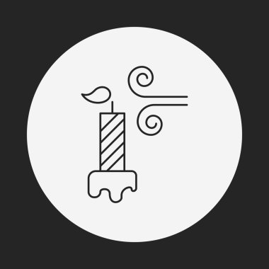 Doğum günü mum satırı simgesi