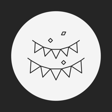 doğum günü şerit satırı simgesi