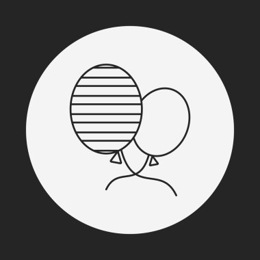 doğum günü balon satırı simgesi