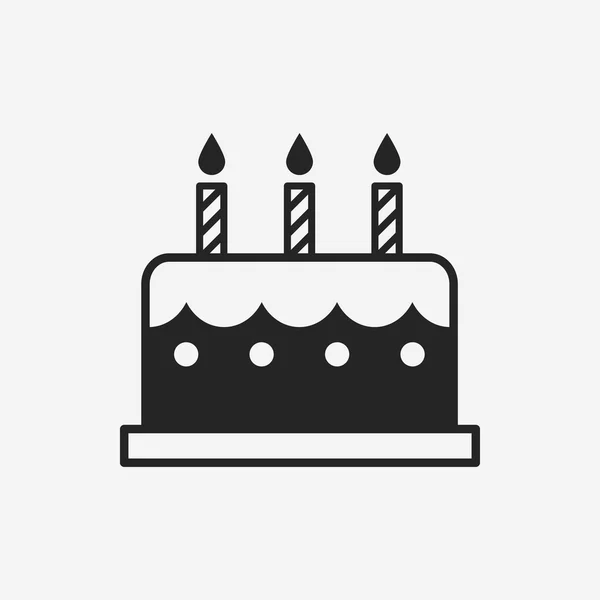 Verjaardag cake pictogram — Stockvector