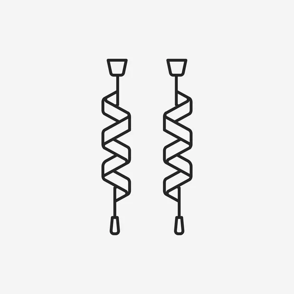Birthday ribbon line icon — Stock Vector