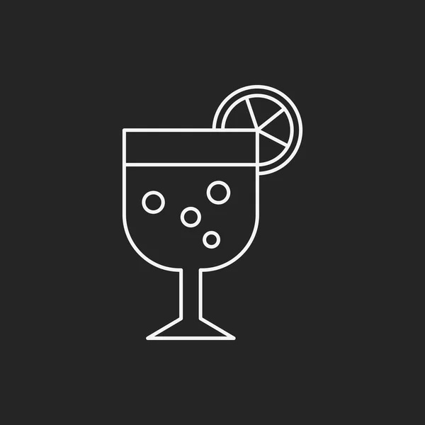 Anniversaire boisson ligne icône — Image vectorielle