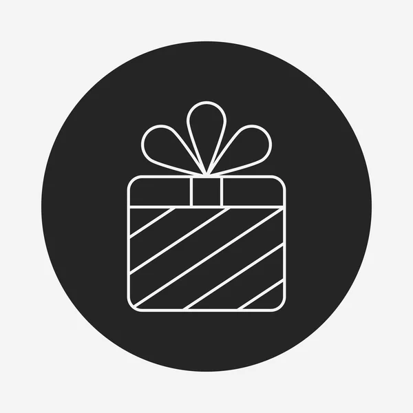 Іконка подарункової лінії на день народження — стоковий вектор