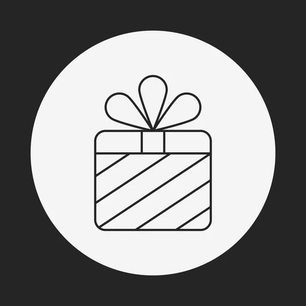Birthday present line icon — Stock Vector